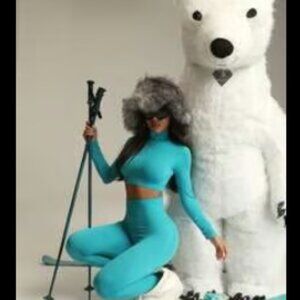 Seamless Leggings and Long Sleeve Crop Top Matching Set